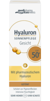 HYALURON SONNENPFLEGE Gesicht Creme LSF 50+ getönt